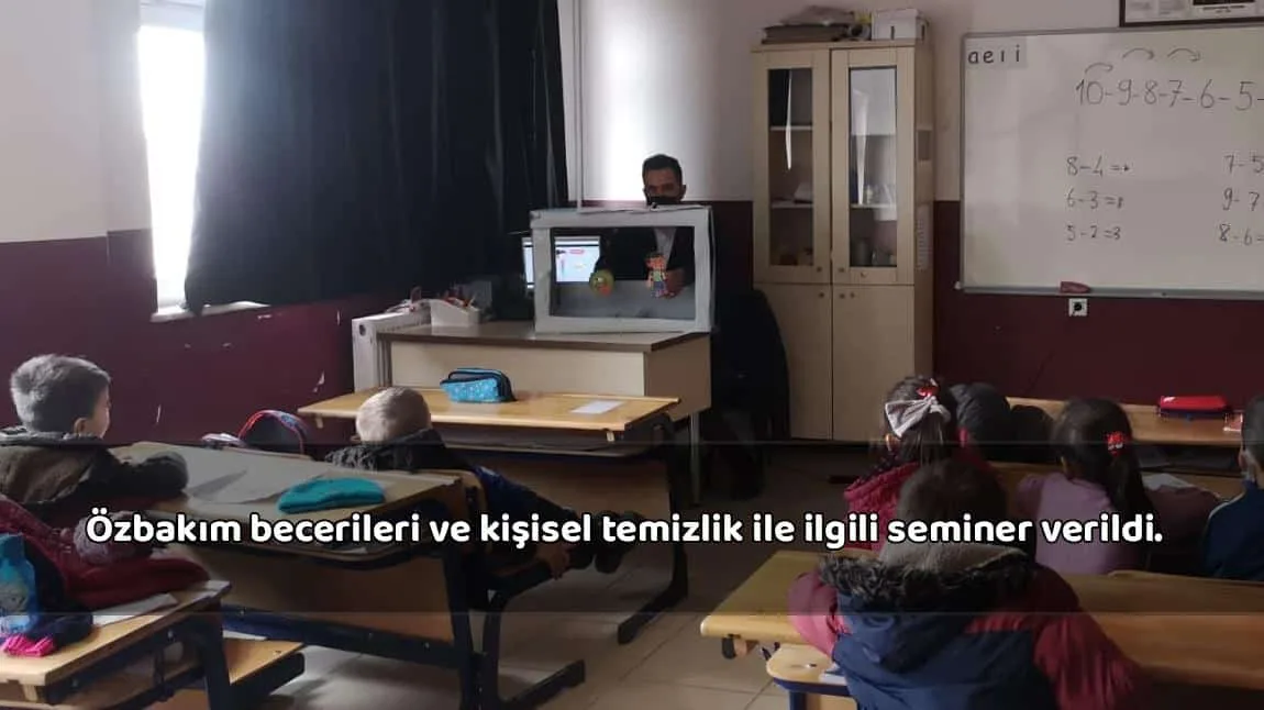 Öz bakım Konusu ile ilgili seminer, etkinlik ve kukla tekniği ile hikaye anlatımı gerçekleştirildi.