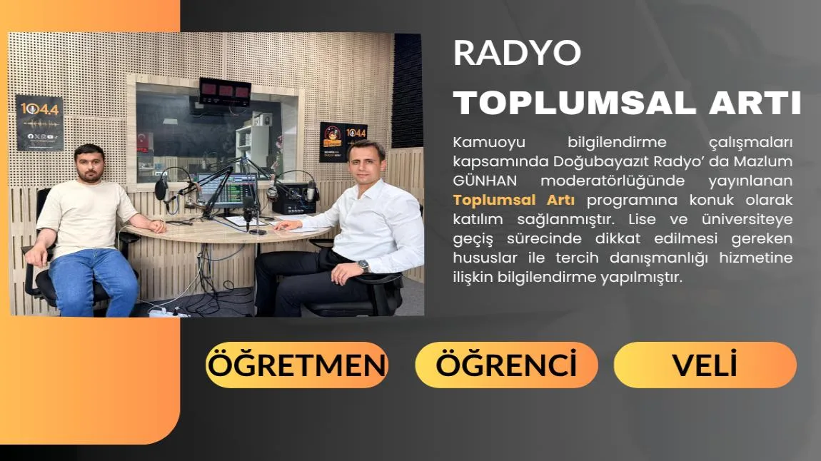 TOPLUMSAL ARTI PROGRAMINA KONUK OLDUK