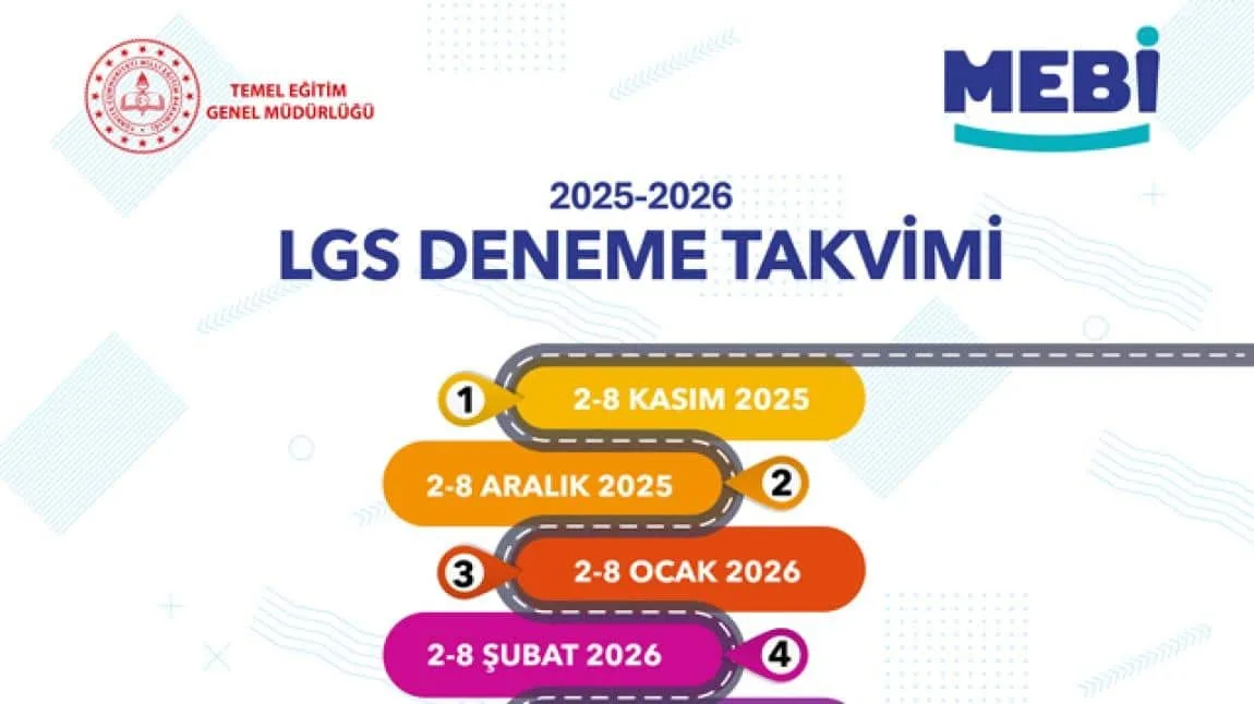MEBİ 8. SINIF LGS TAKVİMİ