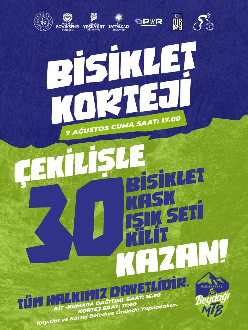 ULUSLARARASI BEYDAĞI DAĞ BİSİKLETİ YARIŞI KORTEJ SÜRÜŞÜ BAŞLIYOR