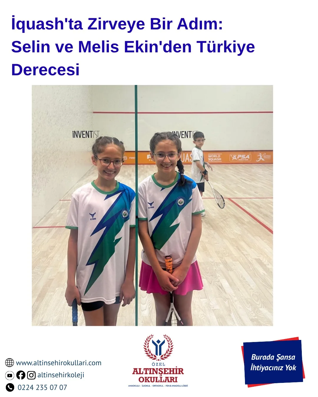 İquash’ta Zirveye Bir Adım: Selin ve Melis Ekin’den Türkiye Derecesi