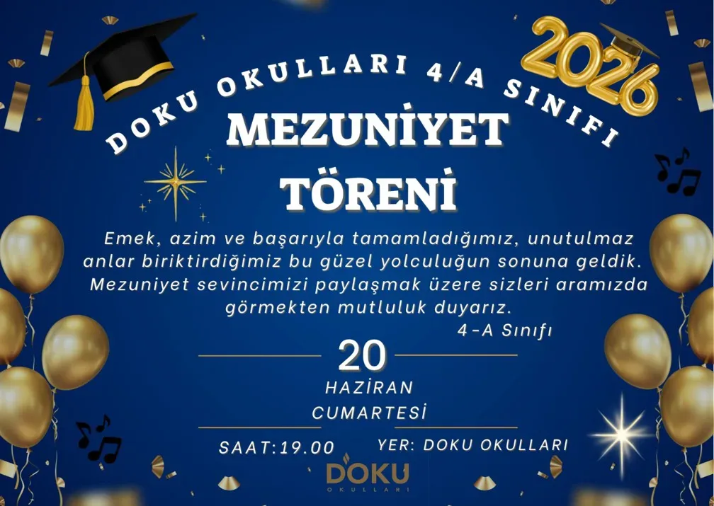 İLKOKUL ÖĞRENCİLERİMİZİN MEZUNİYET TÖRENİ