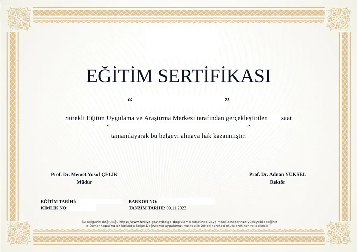 E-Devlet Onaylı Php Programlama Sertifikası
