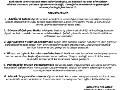 Öğretmen Destek Manifestosu