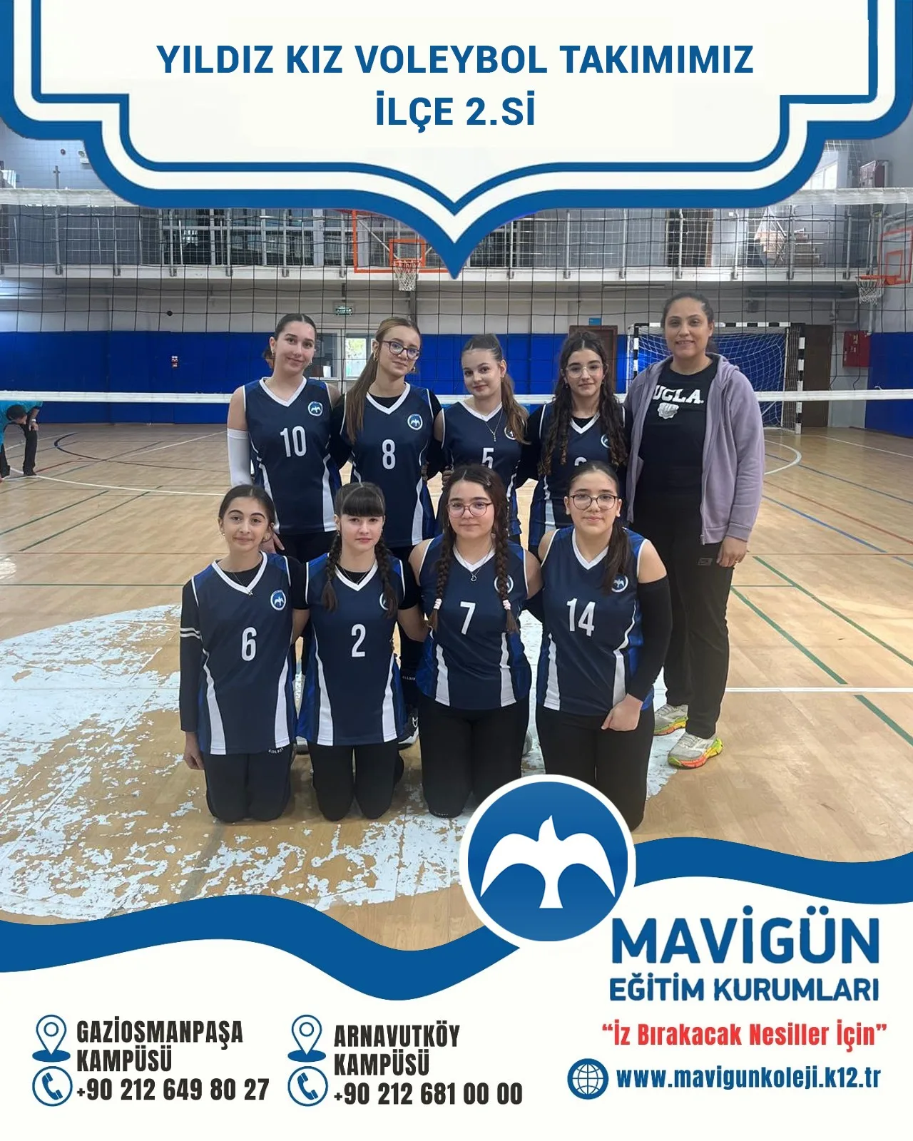 YILDIZ KIZ VOLEYBOL TAKIMIMIZ İLÇE 2.Sİ