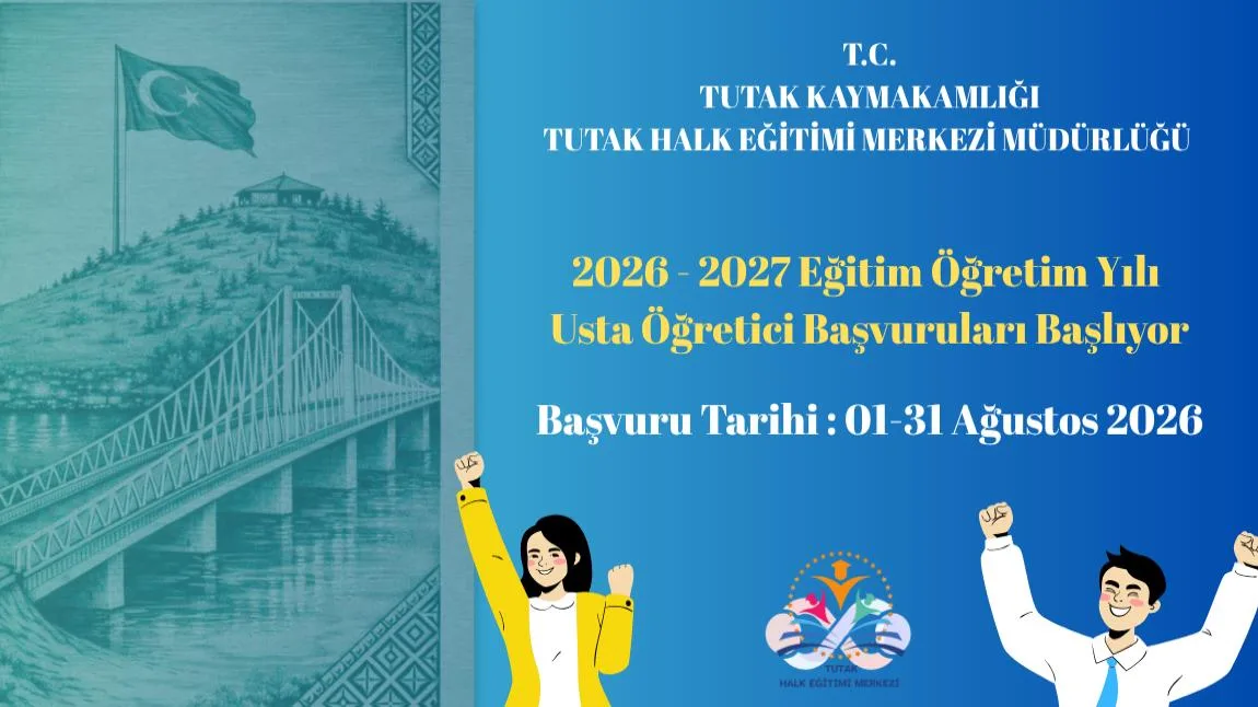 2026-2027 EĞİTİM ÖĞRETİM YILI USTA ÖĞRETİCİ BAŞVURULARI